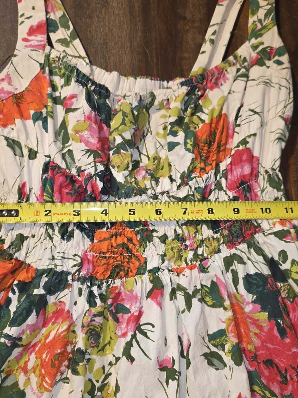 Anthropologie A-line, Corset Floral Midi Dress Size 4 - Picture 11 of 13